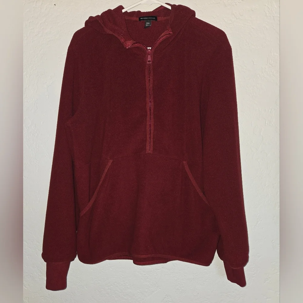 Beyond Yoga Maroon Explorer Half Zip Pullover-Med. #35 - Picture 3 of 7